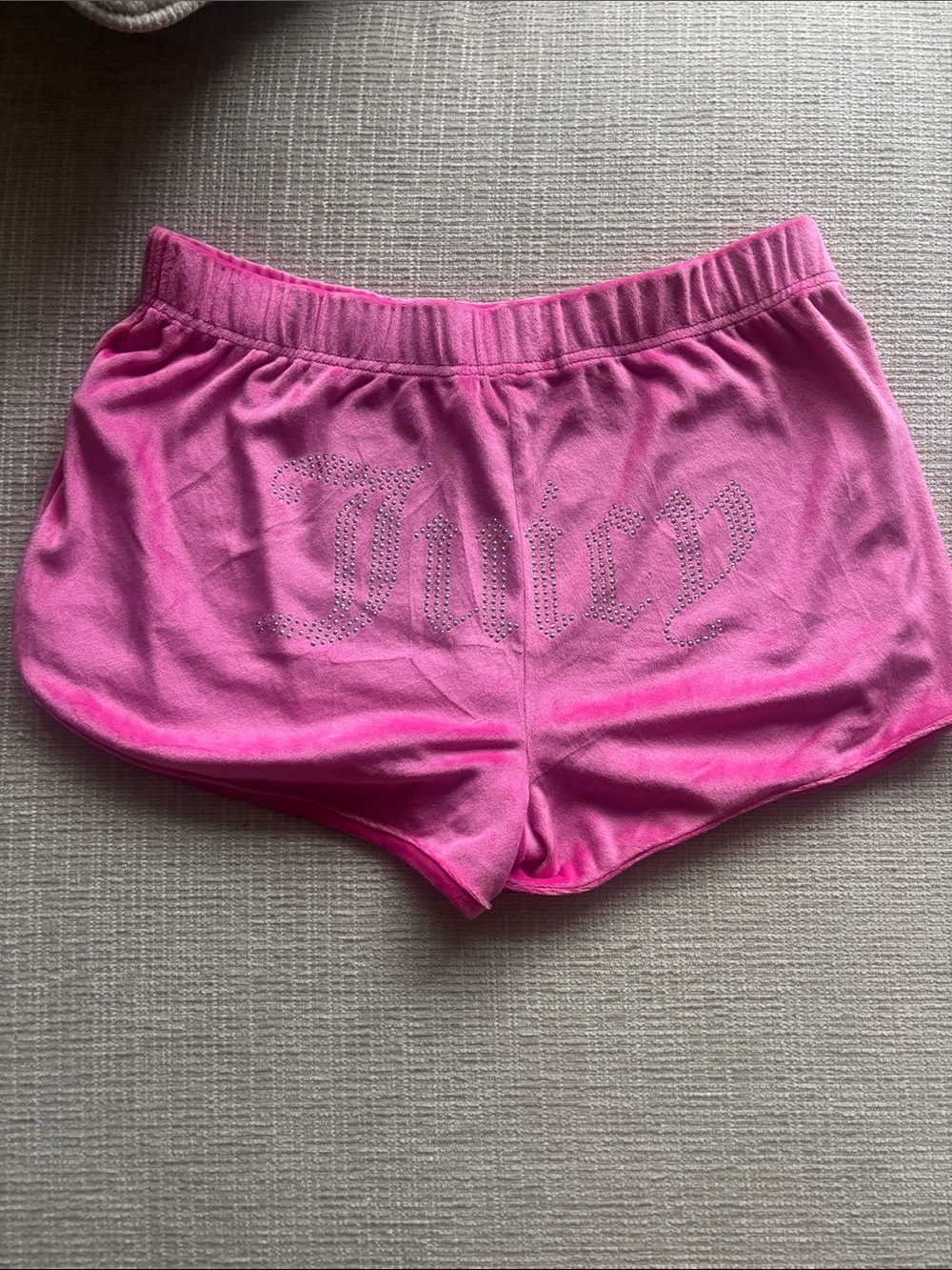 Juicy Couture Hot Pink Rhinestone Logo Athletic Shorts